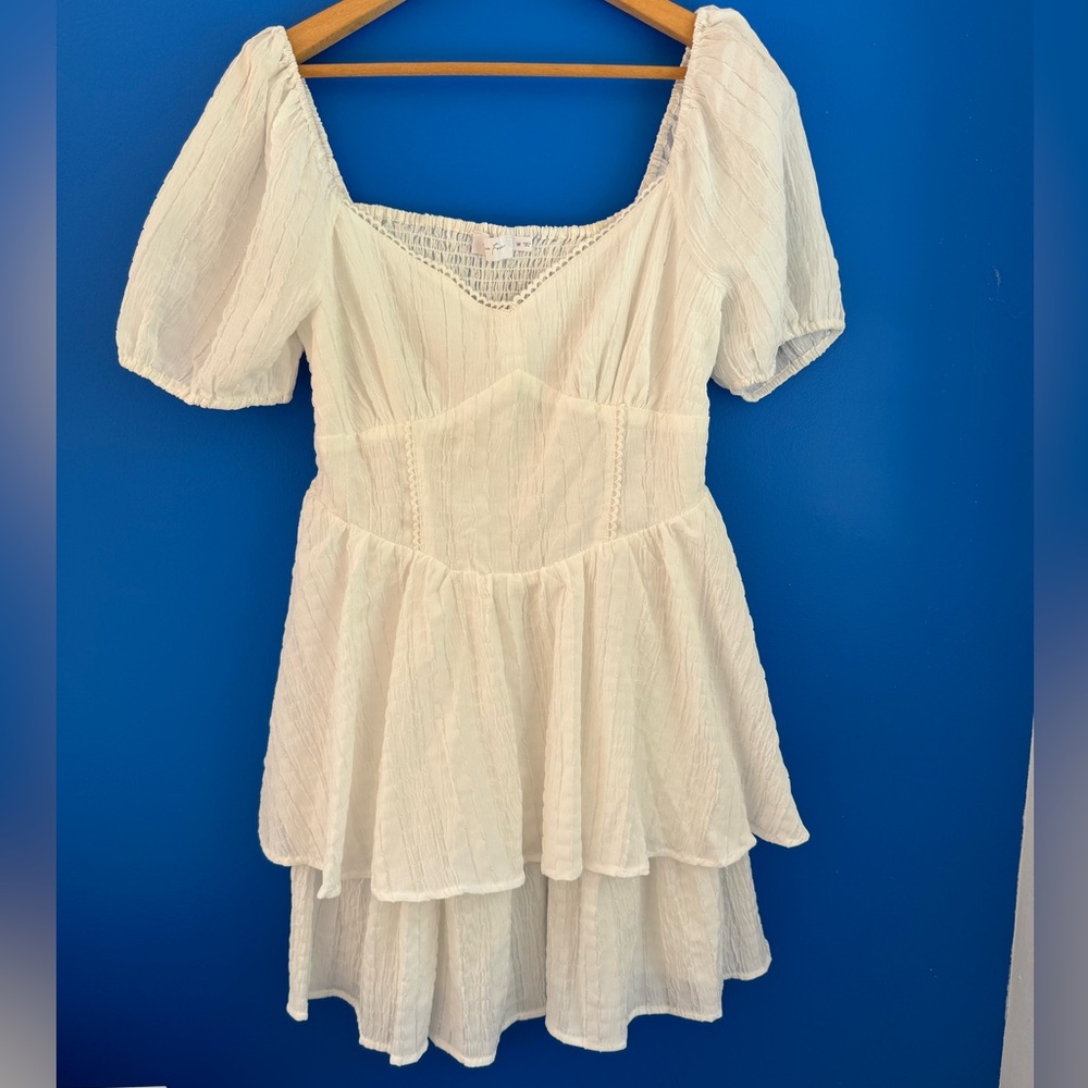 NWT Coastal Cowgirl Graduation Summer White Mini Dress - M
